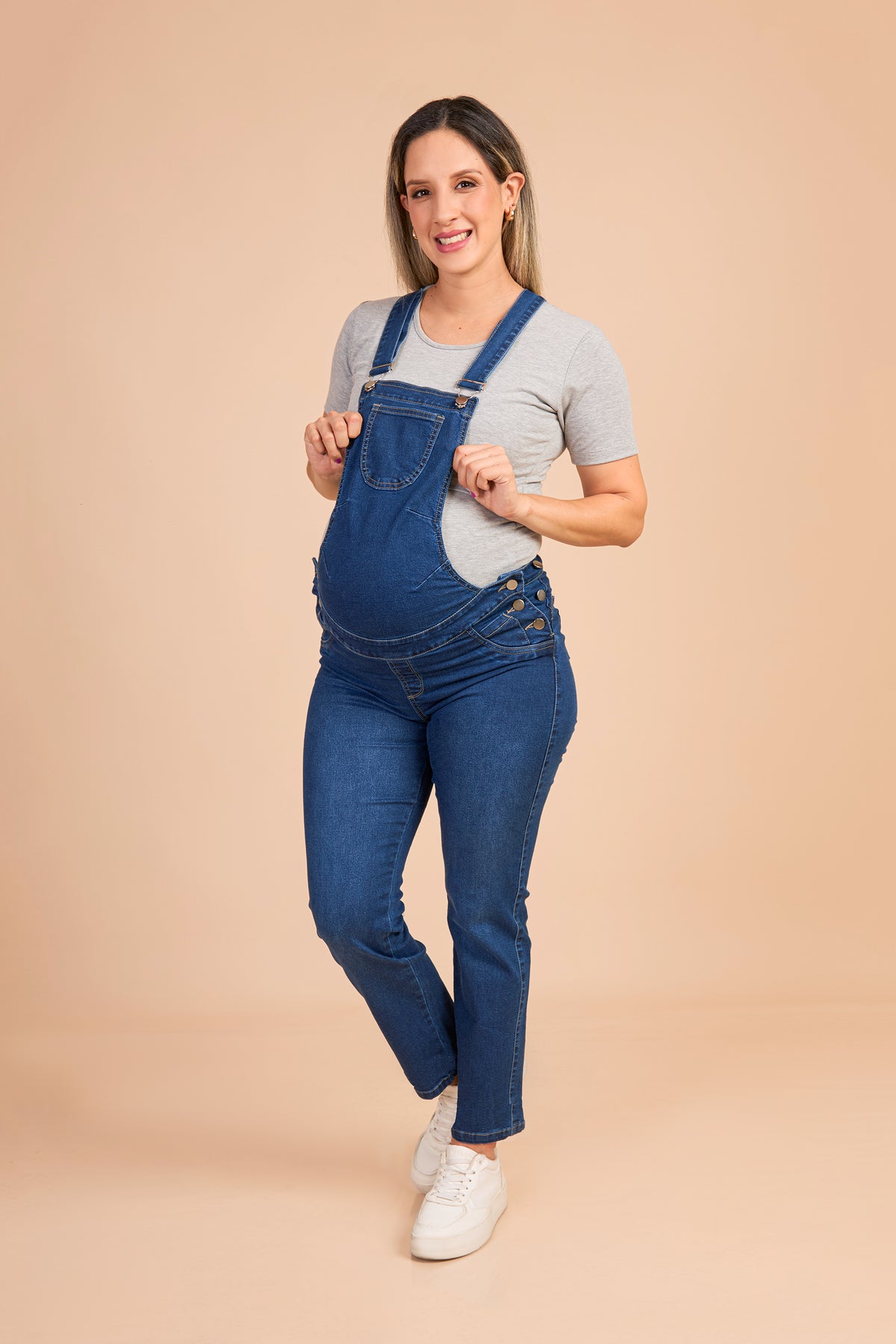 Overol Denim Gina de embarazo
