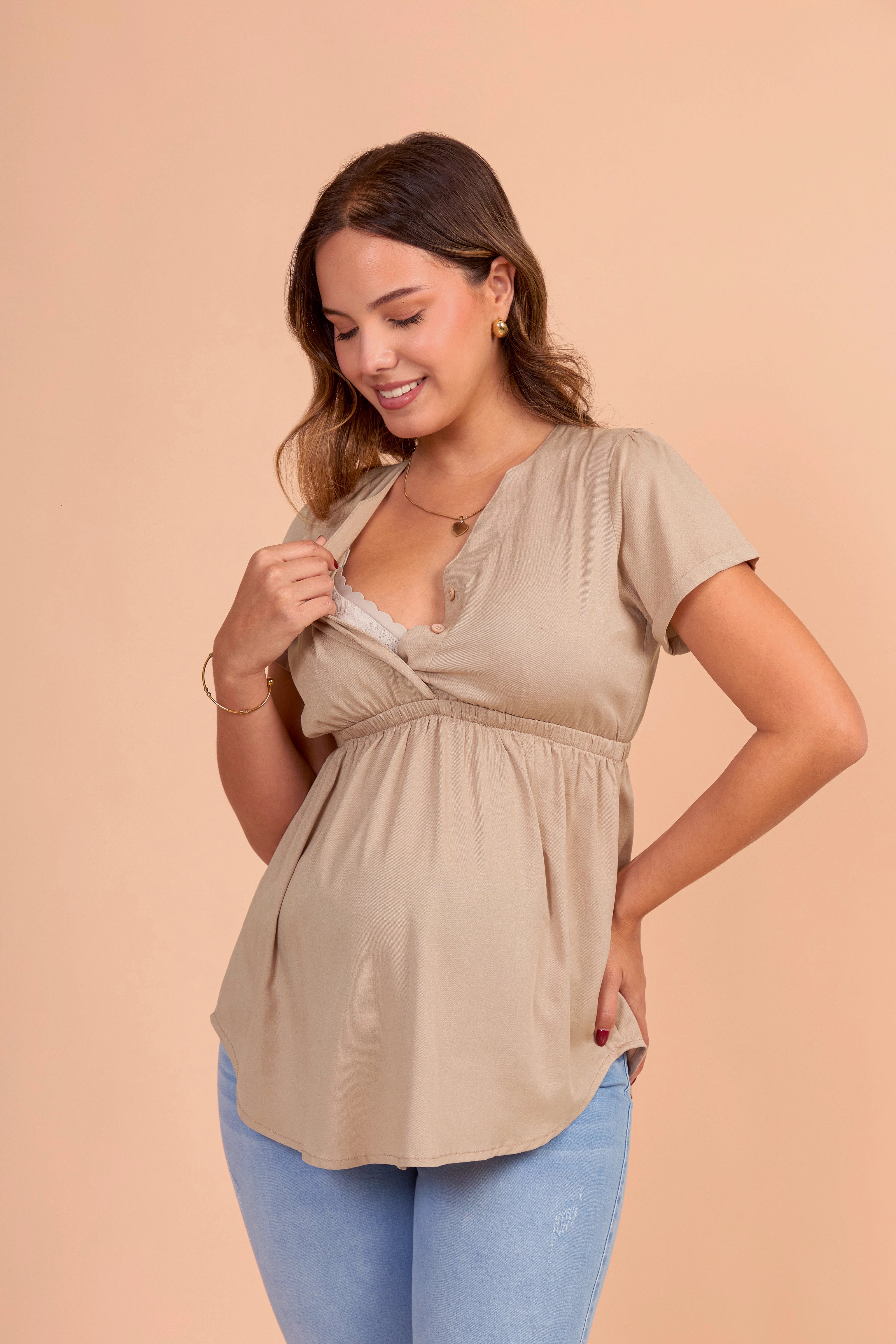 Blusa de embarazo y lactancia Emilia