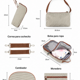 Bolso Pañalero Multifuncional 6 Piezas