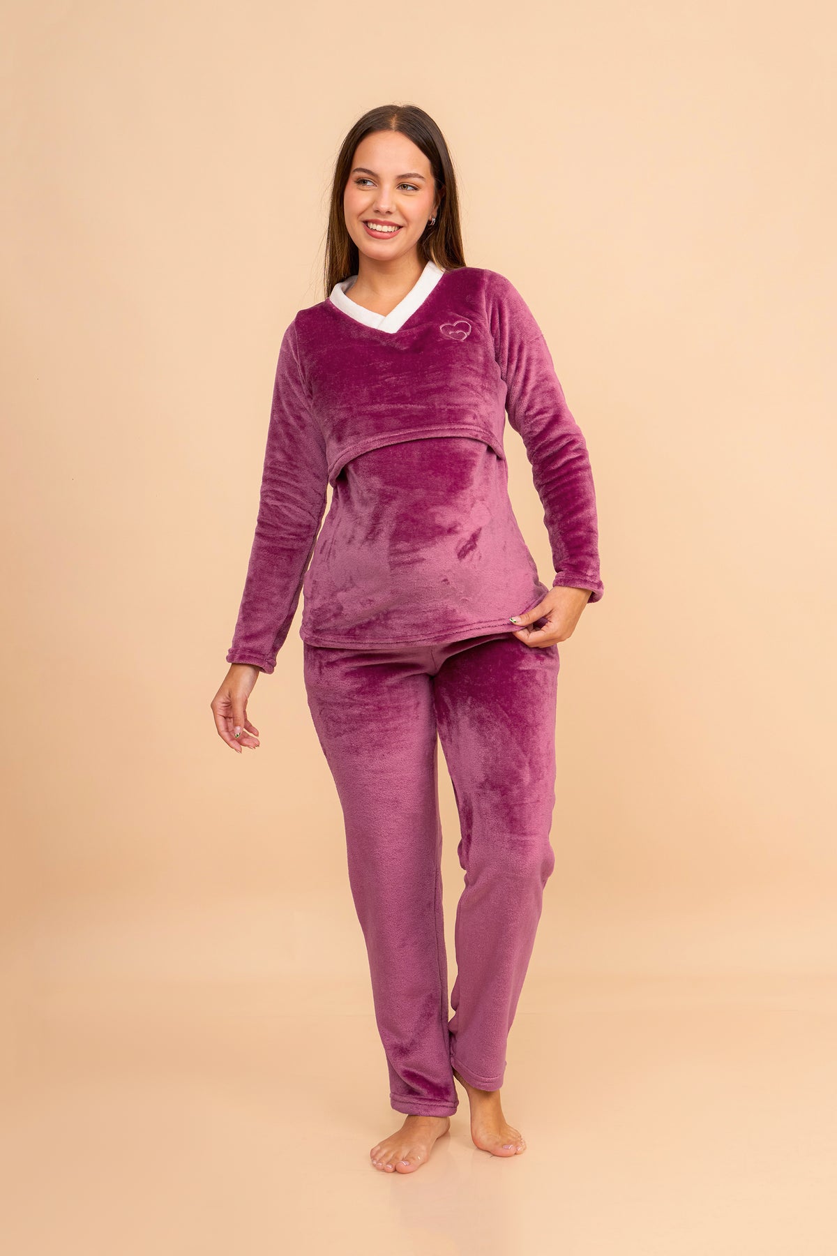 Felpa Tela Para Pijamas De Invierno Pijama De Felpa Para Embarazo