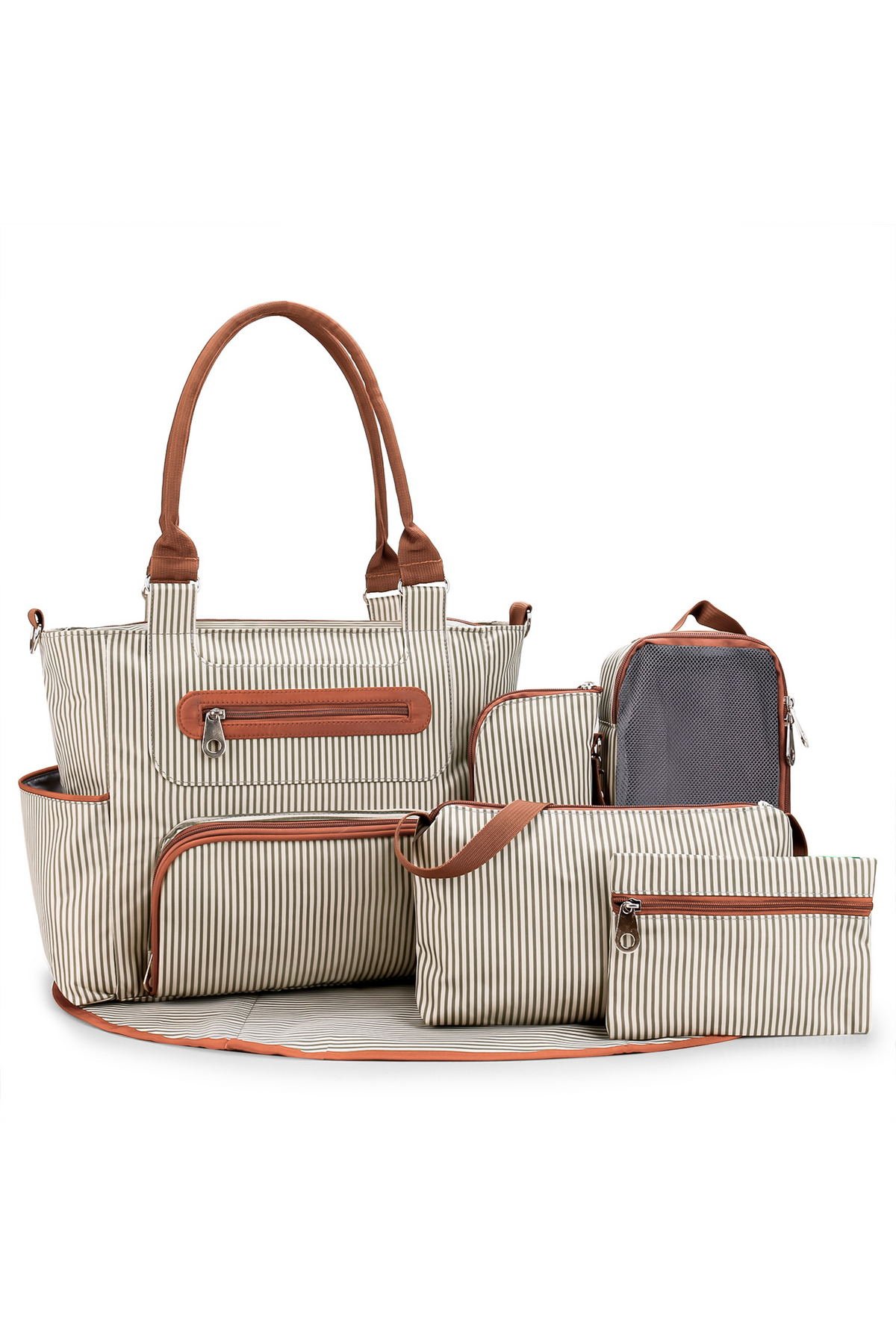 Bolso Pañalero Multifuncional 6 Piezas