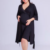 Conjunto Camisón y Bata de Maternidad y Lactancia Bella