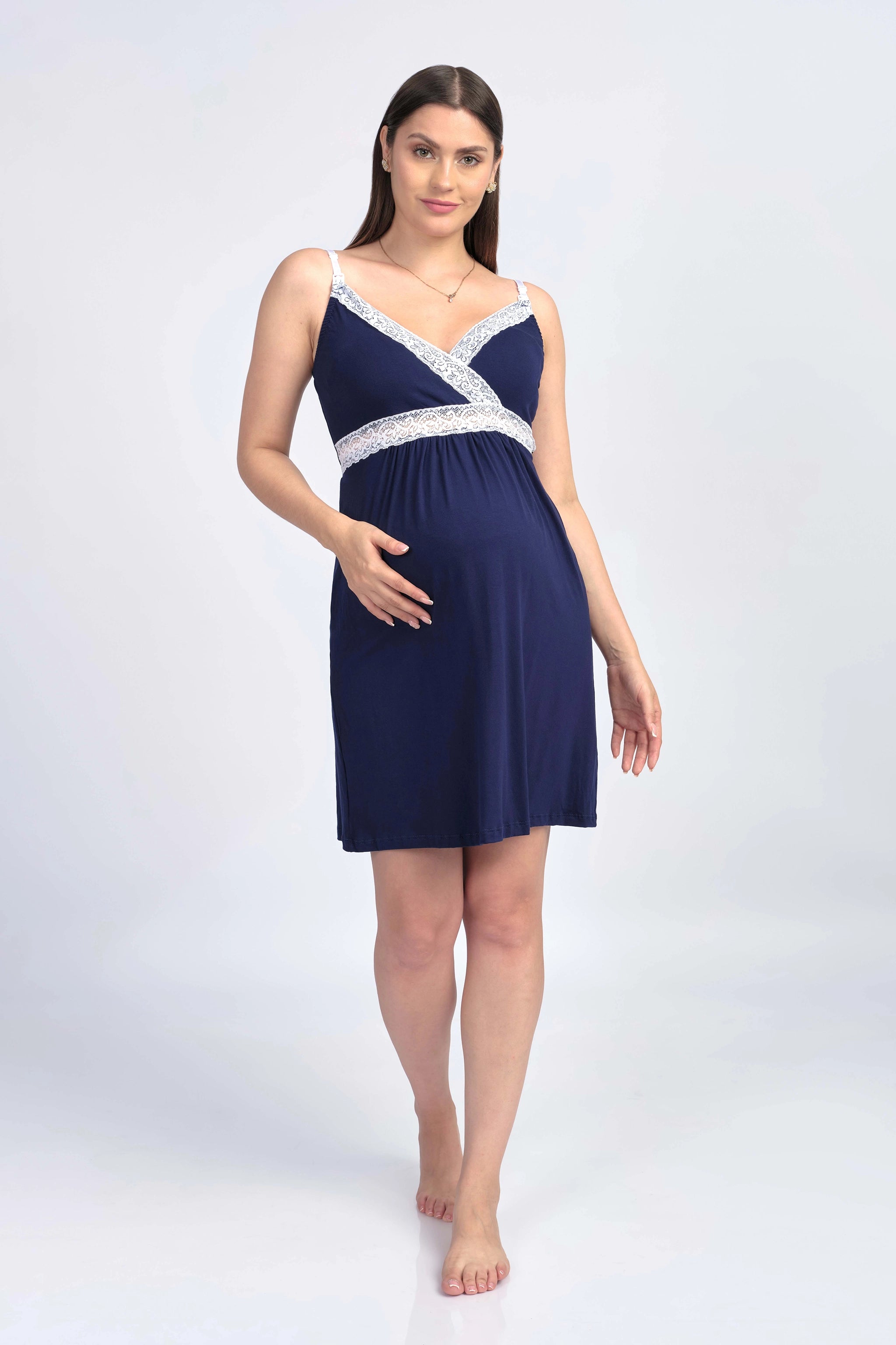 Conjunto Camisón y Bata de Maternidad y Lactancia Narel