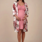 Conjunto Camisón y Bata de Maternidad y Lactancia Berenice