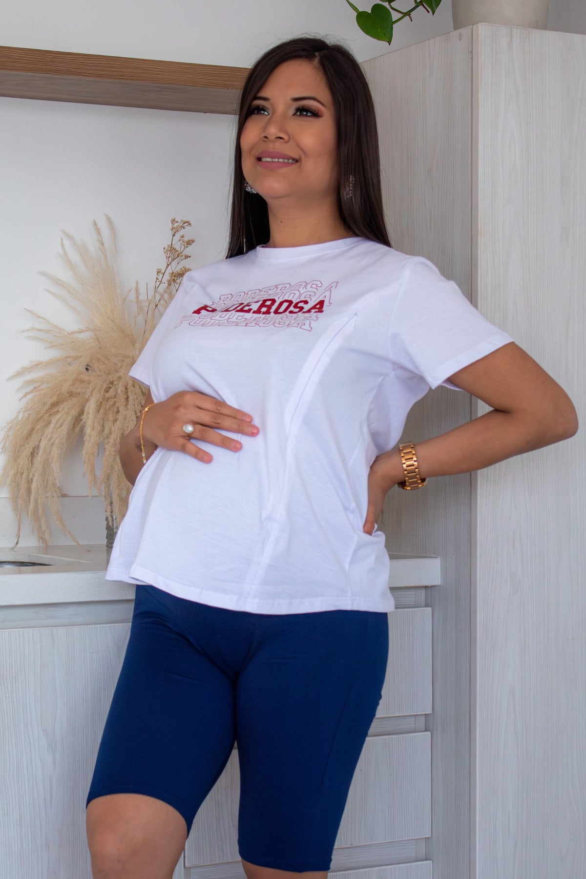 Biker-embarazo-Algodón-Verónica-acero-4