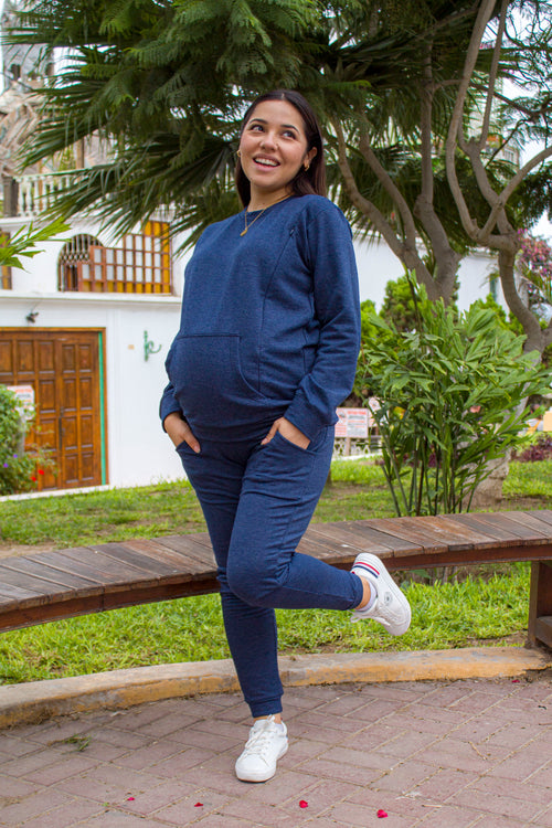 Polera Beatriz Azul Jaspeado