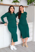 Vestido Ainhoa verde botella