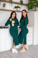 Vestido Ainhoa verde botella