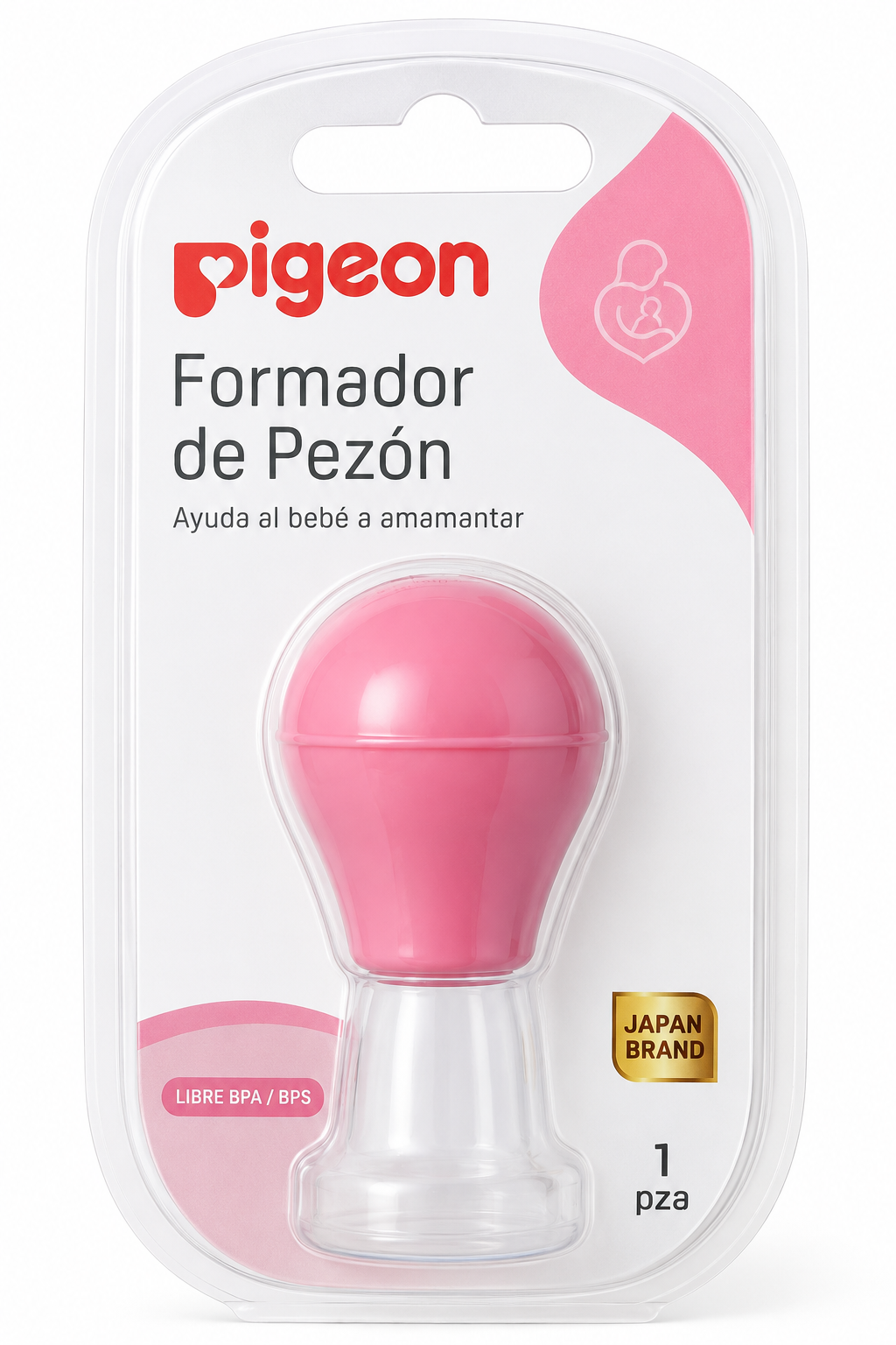 Ayuda a preparar los pezones para la lactancia con el Formador de Pezón Pigeon®. Ideal para pezones planos o invertidos, favoreciendo un mejor agarre del bebé al amamantar.