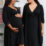 Conjunto Camisón y Bata de Maternidad y Lactancia Bella